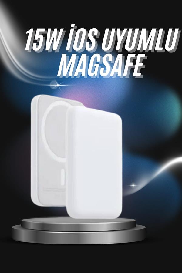Kablosuz Magsafe Hızlı Şarj 5.000 mah Kablosuz Şarj Cihazı - Görsel 2