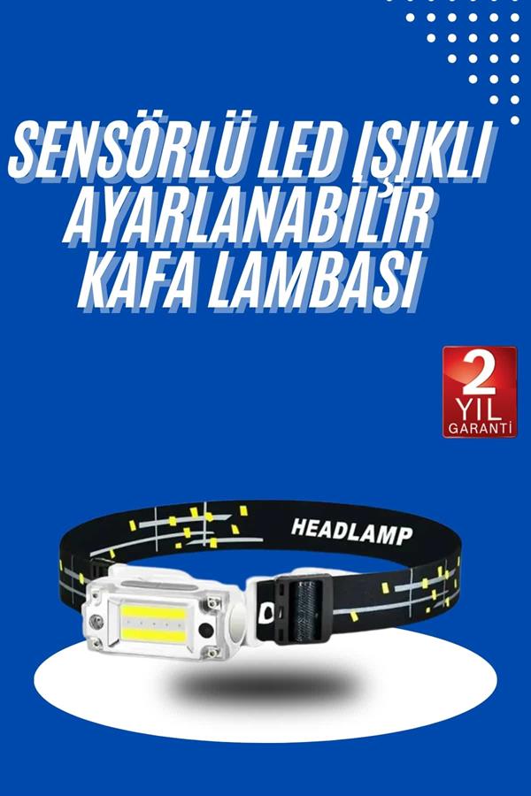 Kafa Lambası, Su Geçirmez Kafa Feneri 3 Mod Aydınlatma - Görsel 2