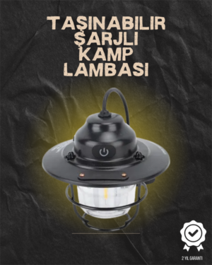 Kamp ve Bahçe İçin Retro LED Fener – Sıcak Işık, Uzun Ömürlü Batarya
