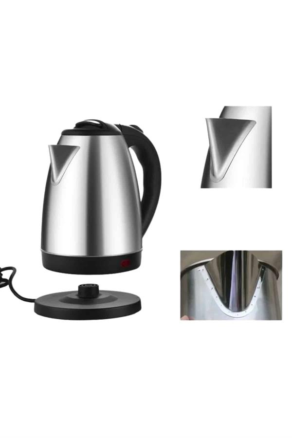 Kettle Su Isıtıcı C F Priz Uyumlu 220 - 240 V Paslanmaz Çelik Kablolu - Görsel 3