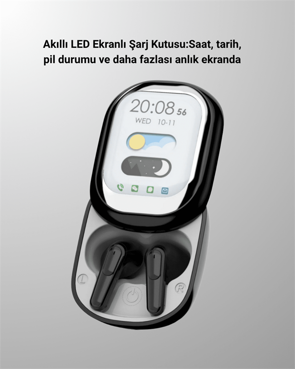 Kişiselleştirilebilir LED Ekranlı Bluetooth Kulaklık – Oyun & Müzik Modlu - Görsel 2