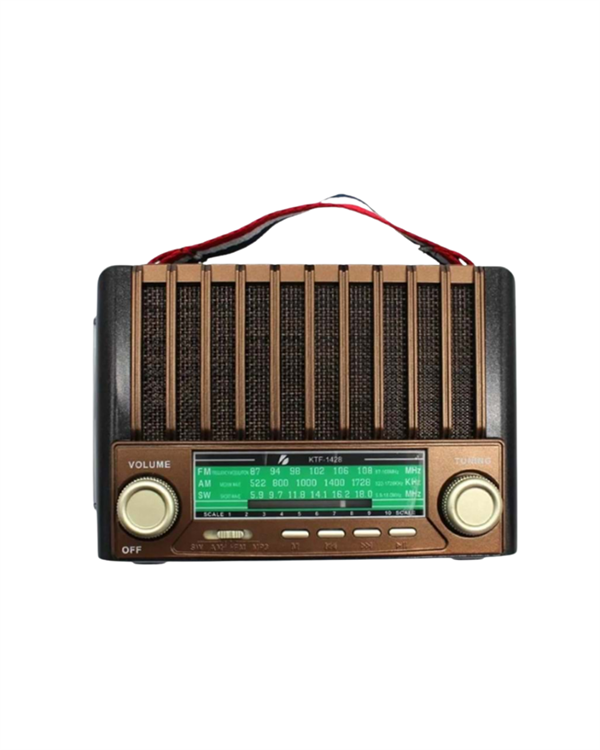 KTF-1428 Solar Enerjiyle Şarj Olabilen Bluetooth Nostalji Hoparlör – Taşınabilir, Güçlü Ses, MP3 Okuyucu - Görsel 5