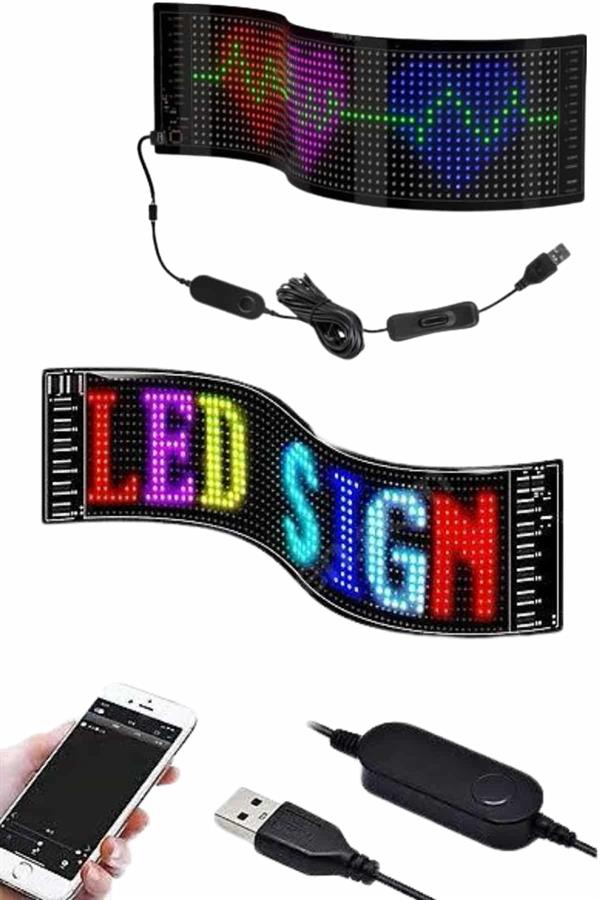 Led Ekran Matrix Panel Dijital Araba Yazısı RGB - Görsel 4