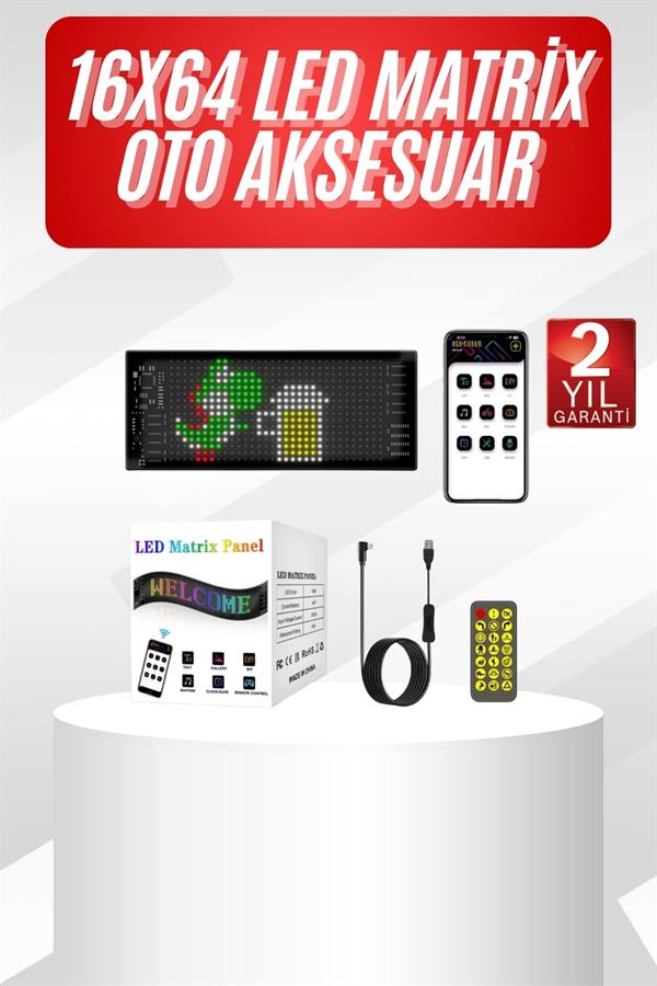 Led Ekran Matrix Panel Dijital Araba Yazısı RGB - Görsel 2