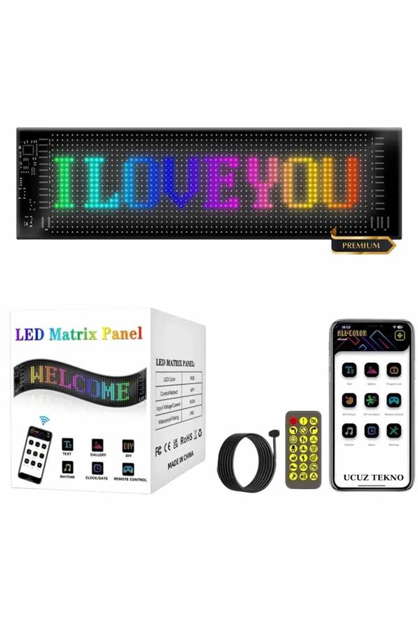 LED MATRİX 16X96 pixel neon ışıklı tüm araçlara uyumlu - Görsel 2