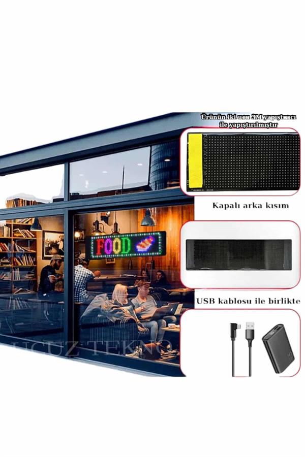 LED MATRİX 16X96 pixel neon ışıklı tüm araçlara uyumlu - Görsel 3