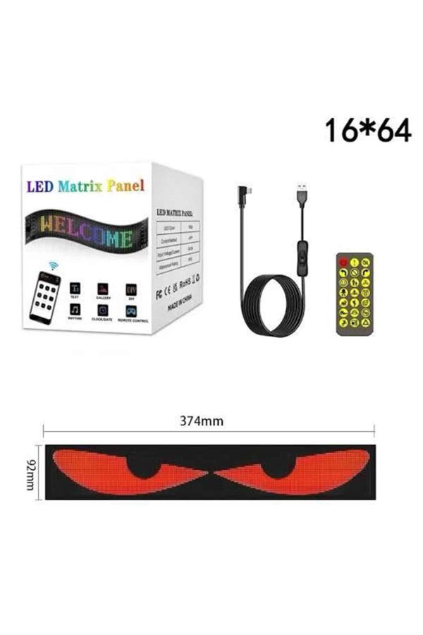 LED Matrix Panel RGB Ekran Kumandalı Araç Camına Uygun - Görsel 3