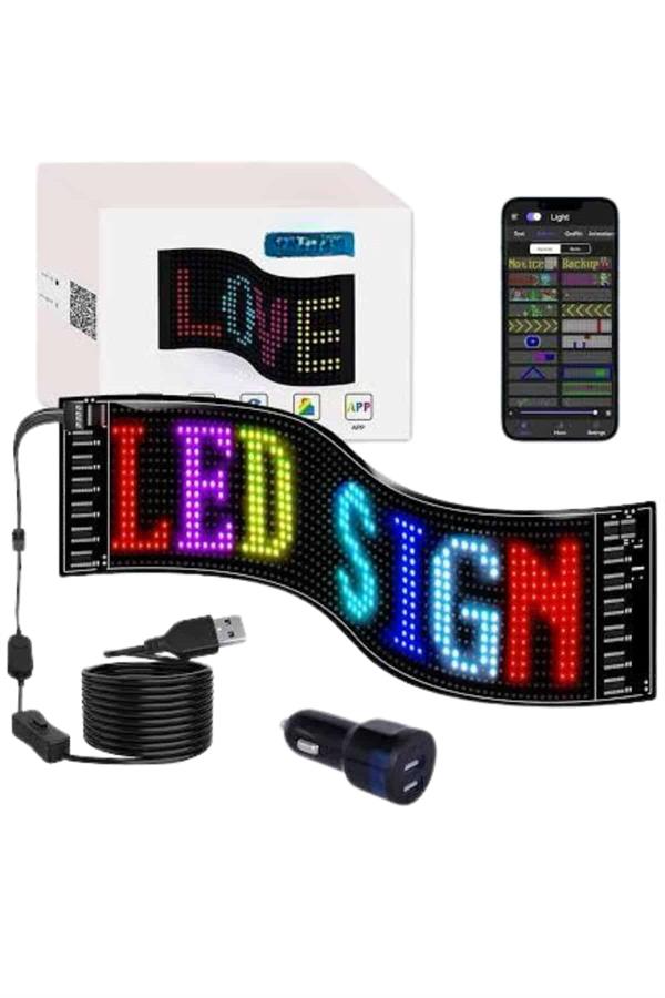 LED Matrix Panel RGB Ekran Kumandalı Araç Camına Uygun - Görsel 2
