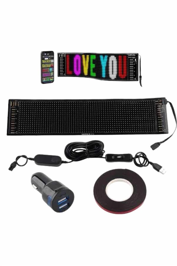 LED Matrix Panel RGB Ekran Kumandalı Araç Camına Uygun - Görsel 4