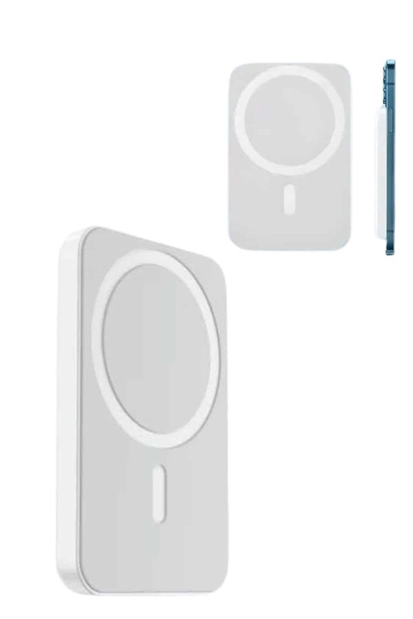 Magsafe Battery Pack Powerbank Kablosuz Şarj 5.000 mah - Görsel 3