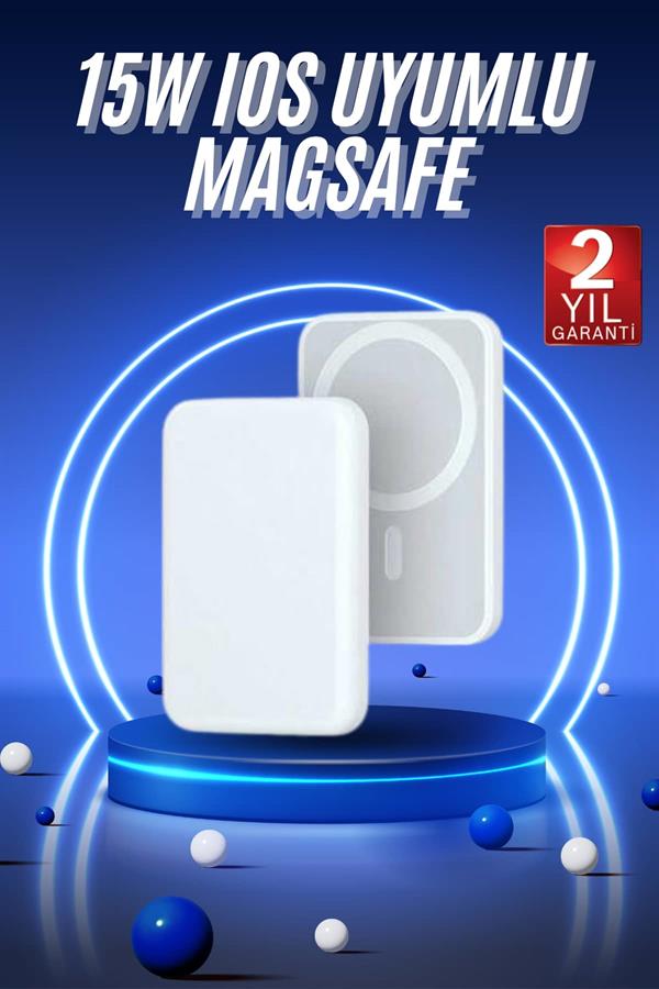 Magsafe Battery Pack Powerbank Kablosuz Şarj 5.000 mah - Görsel 2