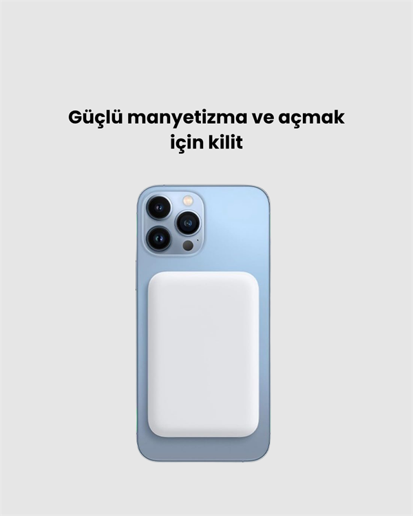 Kablosuz MagSafe Powerbank – iPhone Uyumlu, 10000 mAh, Isı Dağılımlı - Görsel 2