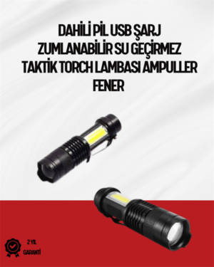 Mini Boy LED El Feneri - 2000 Lümen, Su Geçirmez Tasarım