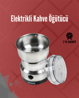 Paslanmaz Çelik Elektrikli Kahve Değirmeni | Sessiz, Hızlı, Çok Amaçlı Öğütücü (200W)