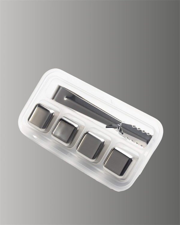 Yeniden Kullanılabilir 304 Çelik Metal Buz Küpleri 4'lü Set - Görsel 4