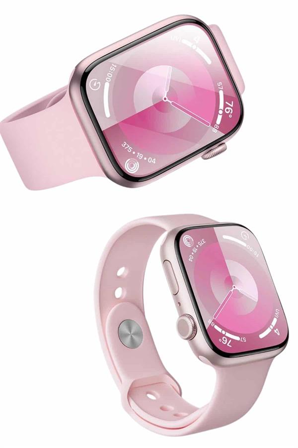 Pembe Akıllı Saat 49mm iOS & Android Uyumlu Arama Özellikli - Görsel 4