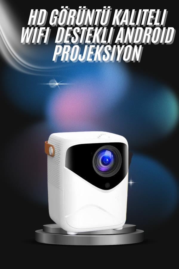 Projeksiyon Ev Sineması Bluetooth 4k HD Kaliteli Görüntü Kumandalı - Görsel 2