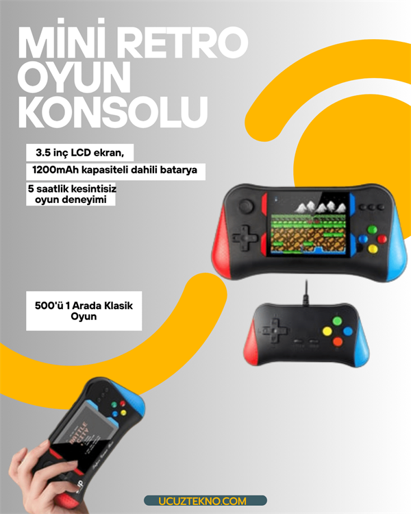 Şarjlı Taşınabilir Oyun Konsolu – X7M Retro Game Box - Görsel 2