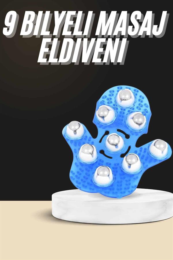 Selülit Giderici Masaj Eldiveni 9 Bilyeli Palm Masaj Eldiven Tam Vücut - Görsel 2