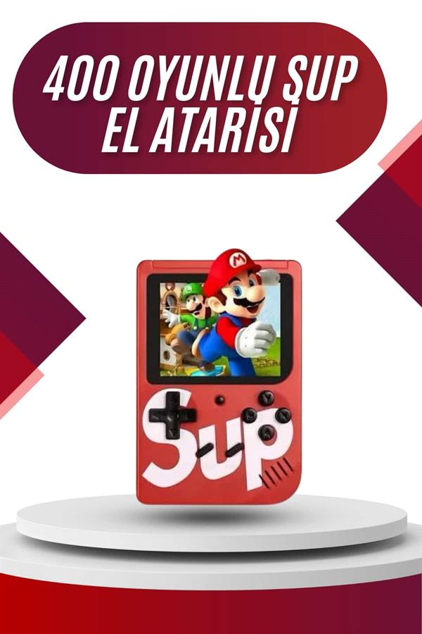 Sup Atari Retro 400 Nostalji Oyunlu Mini Atari Taşınabilir Oyun Konsolu - Görsel 2