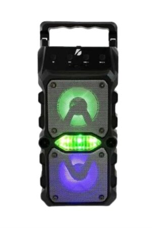 Taşınabilir Kablosuz Bluetooth Hoparlör Uzun Pil Ömrü Led Işıklı