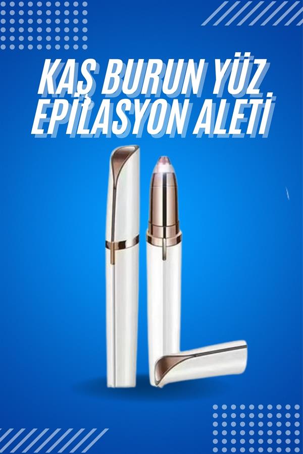 Tüy Kıl Alma Kaş Bıyık Unisex Yüz Bakım Epilasyon Aleti Pilli - Görsel 2
