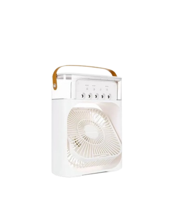 USB Bağlantılı 3'ü 1 Arada Nemlendirici Mini Klima Fan | 7 Renk Işıklı - Görsel 2