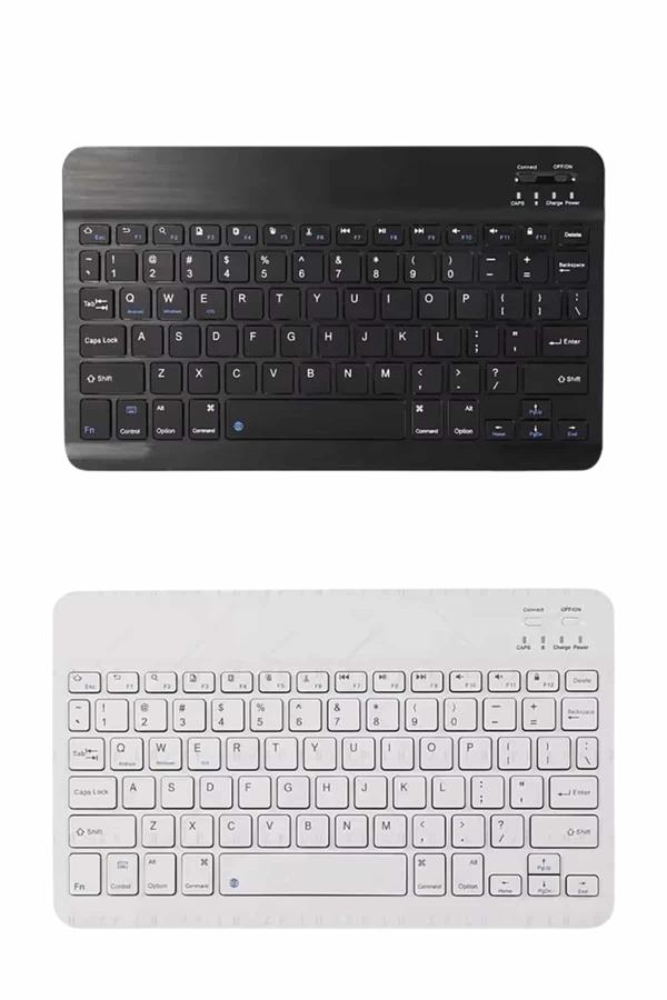 Uyumlu Kablosuz Bluetooth Şarj Edilebilir Mini Q Klavye - Görsel 4
