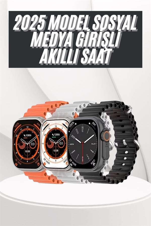 Yeni Nesil Akıllı Saat Uyku ve Sağlık Takibi Titeşimli Sesli Arama Mesaj ve Bildirim Görme - Görsel 2