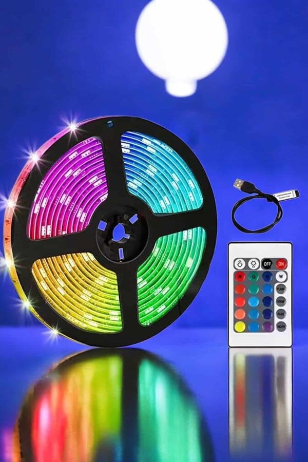 Smart Şerit Led TV Arkası Renkli Kumandalı 10 Metre - Görsel 5