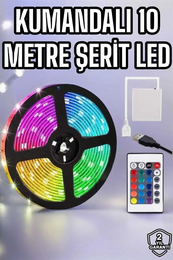 Smart Şerit Led TV Arkası Renkli Kumandalı 10 Metre - Görsel 2