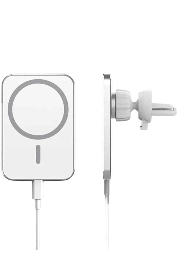 Kablosuz Şarj Aleti Magsafe Araç Içi Manyetik Şarj 15W İOS Uyumlu - Görsel 3