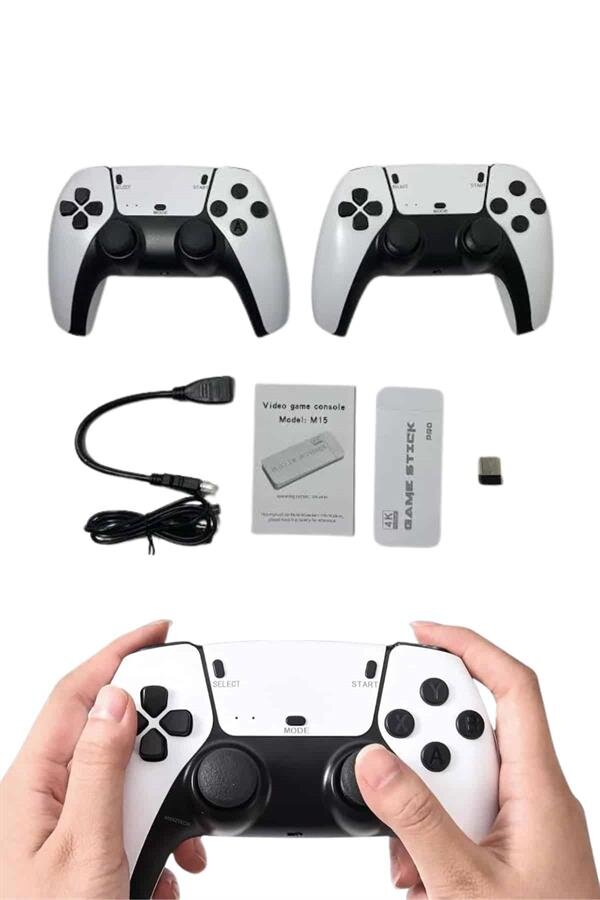 Game Stick 4K Retro Çift Kollu Atari Oyunlari +20000 Oyunlu Konsol Nostalji - Görsel 5
