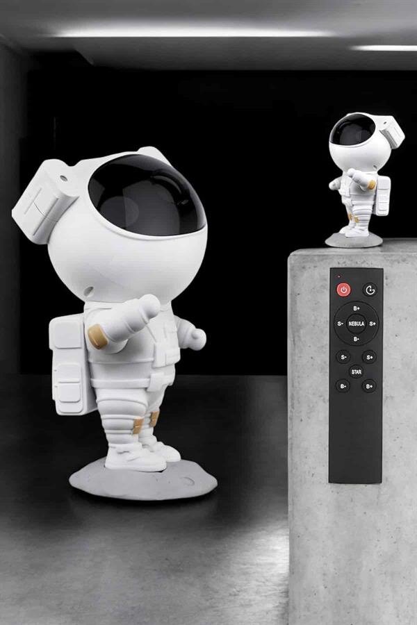 Çocuklara Özel Projeksiyon Astronot Lamba Speaker Sevimli - Görsel 3