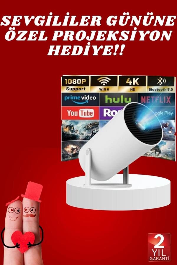 Sevgiliye Özel Hediye Ayaklı Sinema Projektörü Projeksiyon - Görsel 2