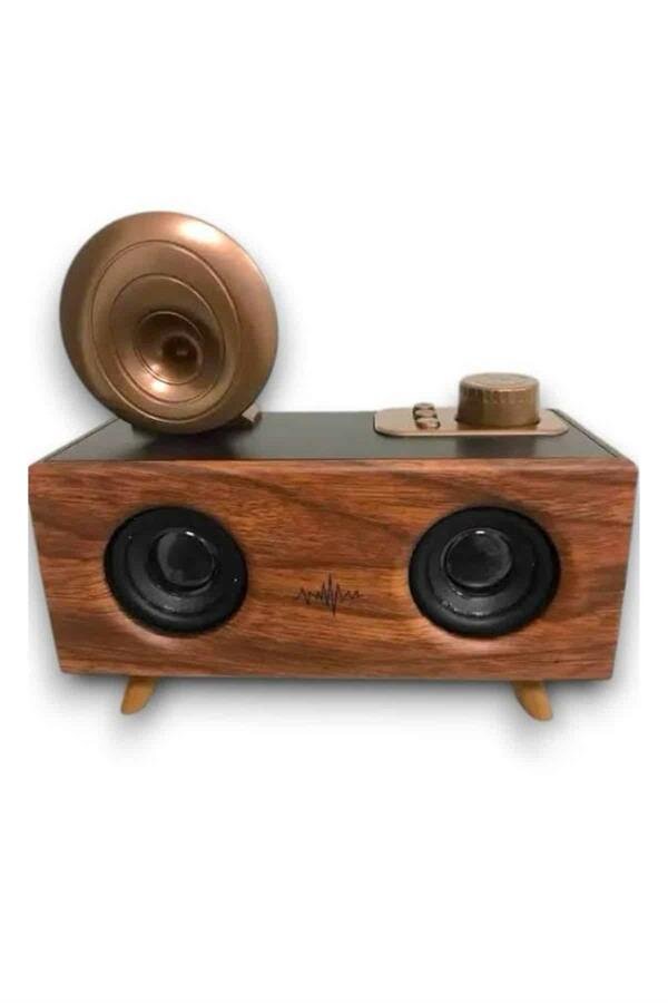 Nostaljik Radyo Bluetooth Bağlantılı Şarjlı Yüksek Ses Kaliteli - Görsel 5