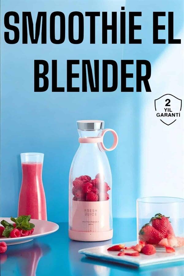 El Blender Bardak Blender Şarjlı Taşınabilir Meyve Sıkcağı Smoothie - Görsel 2