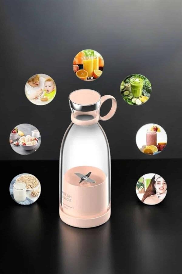 El Blender Taşınabilir Meyve Blender Şarj Edilebilir Taşınabilir Blender Elektrikli - Görsel 5