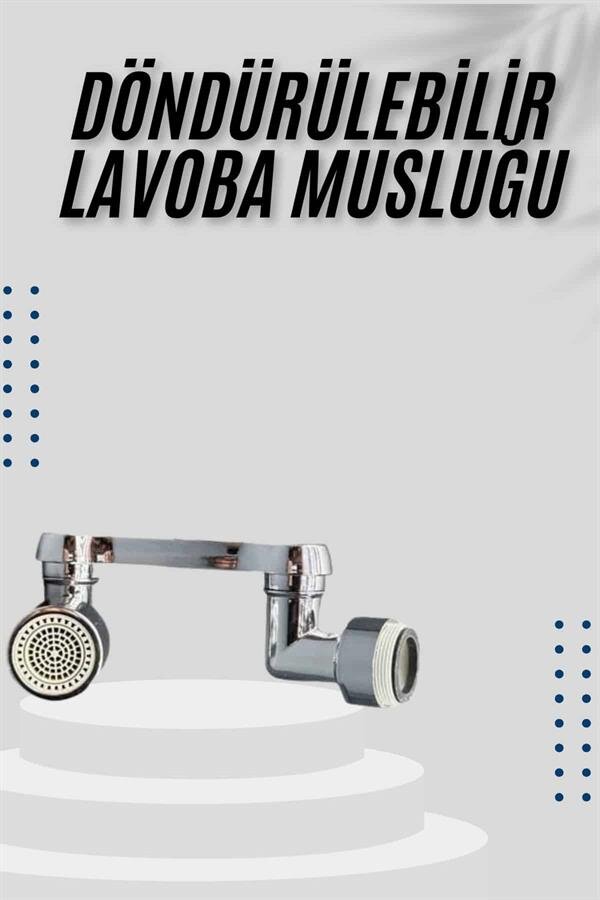 Dönebilen Musluk Başlığı Akrobat Mutfak Banyo Musluk Ucu Başlığı Oynar Başlıklı - Görsel 2