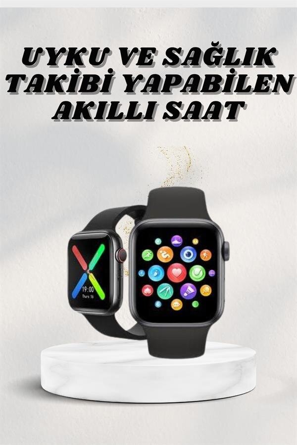Akıllı Saat Wireless Şarj Yüksek Çözünürlüklü Müzik Dinleme Sesli Cevaplama - Görsel 2