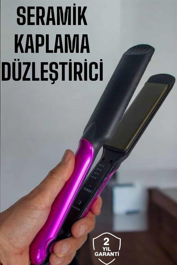 Seramik Kaplama Isı Ayarlı Yıpranma Karşıtı Saç Düzleştirici - Görsel 2