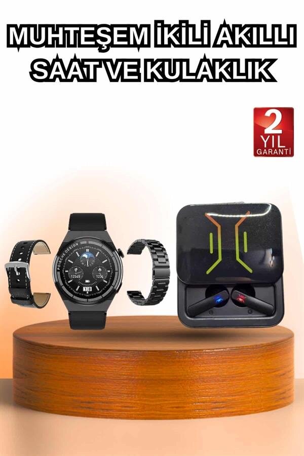Dijital Göstergeli Bluetooth Kulaklık ve Bildirim Görebilen Akıllı Saat Alarm ve Titreşim - Görsel 2