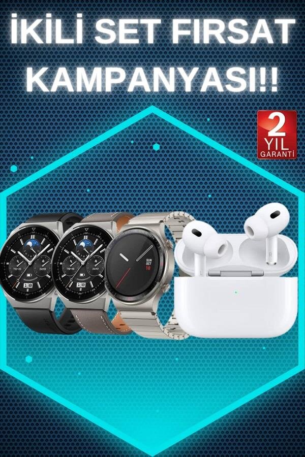 Aynalı Bluetooth Kulaklık Yeni Nesil Akıllı Saat Titreşimli Nabız Ölçer Spor Modları - Görsel 2