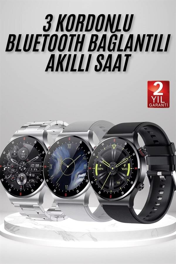 Akıllı Saat Amoled Ekran Bluetooth Bağlantılı Sesli Görüşme Nabız Ölçer - Görsel 2