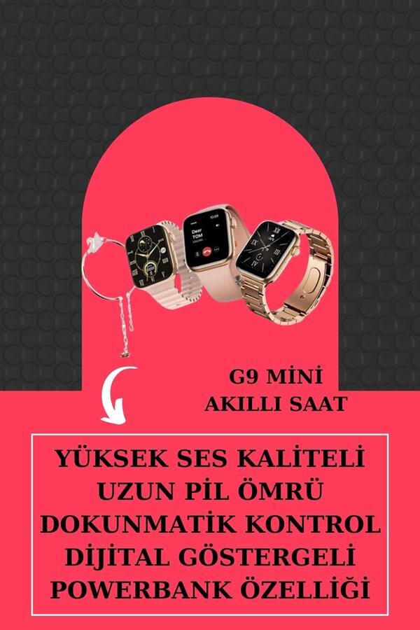 Aksesuar Hediyeli Akıllı Saat ve Dijital Göstergeli Powerbankli Bluetooth Kulaklık - Görsel 3