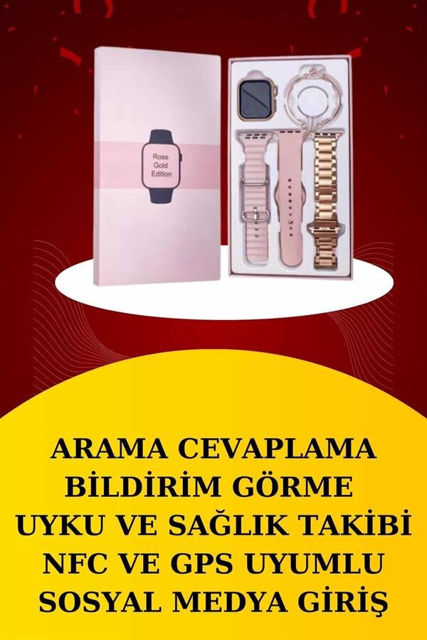 Wireless Şarjlı Akıllı Saat ve Dijital Göstergeli Kablosuz Bluetooth Kulaklık Nabız Ölçer - Görsel 3