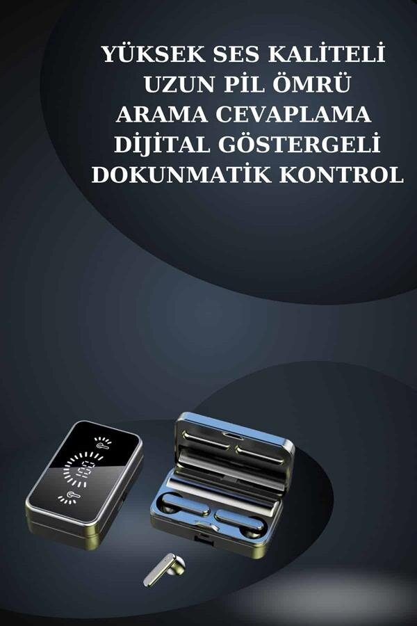 Bileklikli Amoled Ekran Akıllı Saat ve Dijital Göstergeli Kablosuz Bluetooth Kulaklık ANC/ ENC - Görsel 3