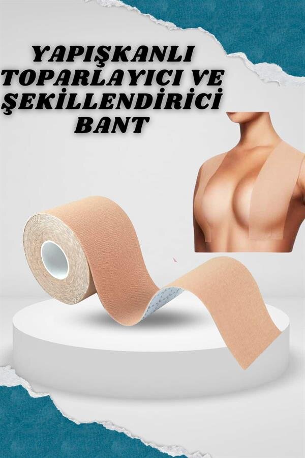 Toparlayıcı Göğüs Bandı Şekillendirici Ten Rengine Uygun Esnek Hassas Ciltlere Uygun - Görsel 2