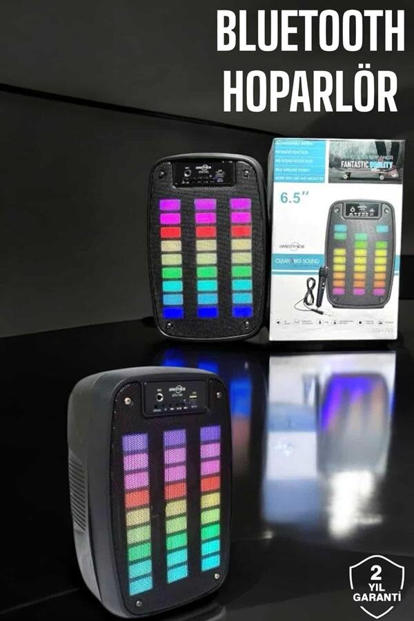 Bluetooth Hoparlör Mikrofonlu Speaker Taşınabilir Şarjlı - Görsel 2