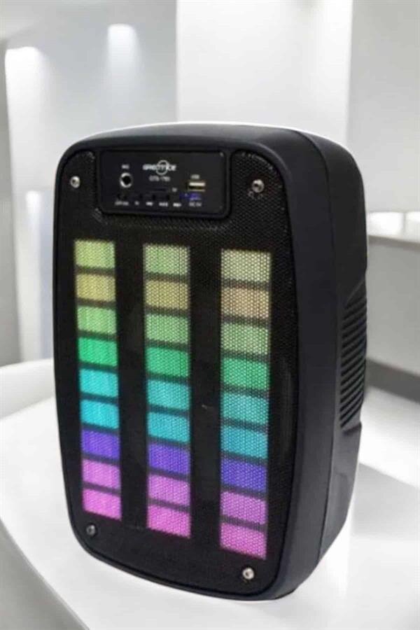 Bluetooth Hoparlör RGB Işıklı USB SD Kart Girişli Taşınabilir - Görsel 4